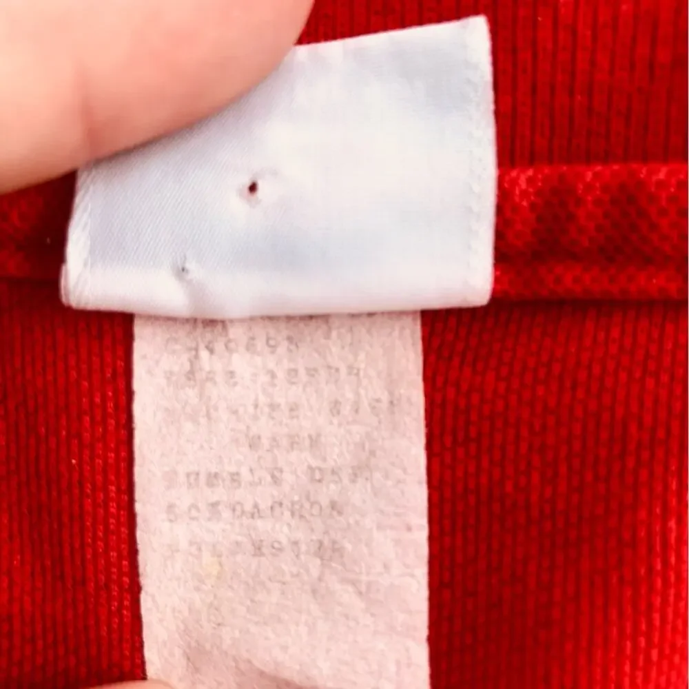 Vintage Kids Bright Red Polo Fire Breathing Dragon Chest Logo Knit Boys 20 Prep